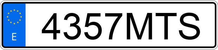 Numer rejestracyjny 4357MTS posiada TOYOTA COROLLA