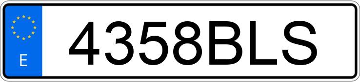 O número de registro 4358BLS tem VOLKSWAGEN GOLF
