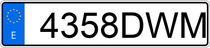 Numer rejestracyjny 4358DWM posiada MERCEDES E (211)