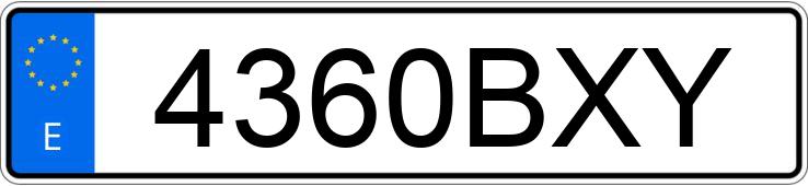 Numer rejestracyjny 4360BXY posiada OPEL ASTRA