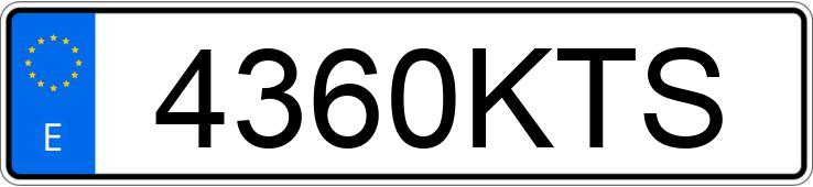 Numer rejestracyjny 4360KTS posiada FIAT PANDA