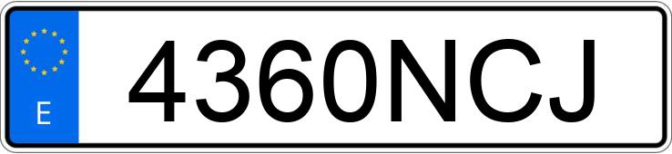 Numer rejestracyjny 4360NCJ posiada RENAULT D