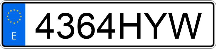 Numer rejestracyjny 4364HYW posiada KAWASAKI ER-6