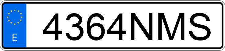 Numer rejestracyjny 4364NMS posiada KIA STONIC
