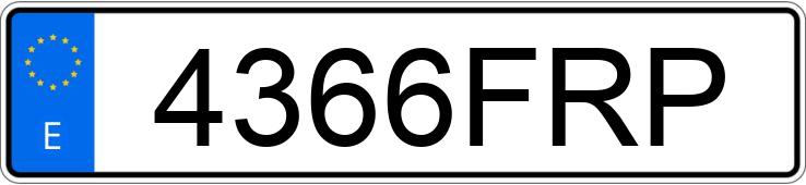 Numer rejestracyjny 4366FRP posiada SEAT IBIZA