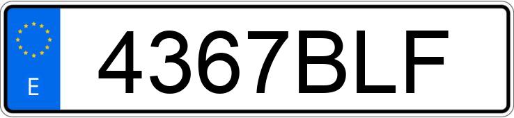 Il numero di registrazione 4367BLF ha VOLKSWAGEN PASSAT