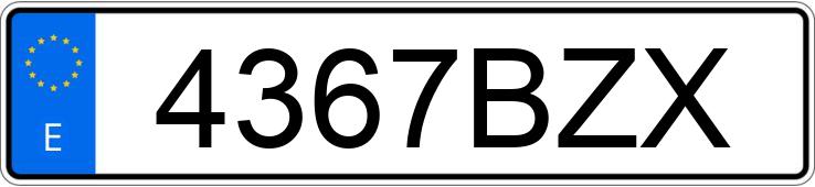 Numer rejestracyjny 4367BZX posiada VOLKSWAGEN GOLF