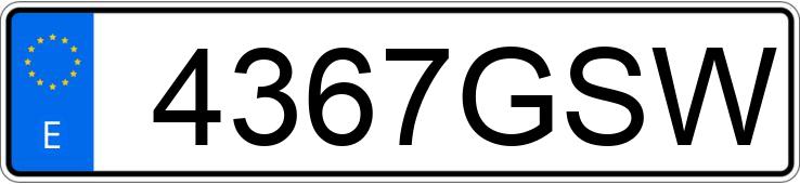 The registration number 4367GSW has TOYOTA PRIUS