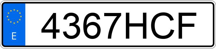 Numer rejestracyjny 4367HCF posiada VOLKSWAGEN POLO