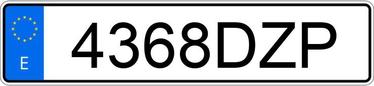 O número de registro 4368DZP tem OPEL ASTRA