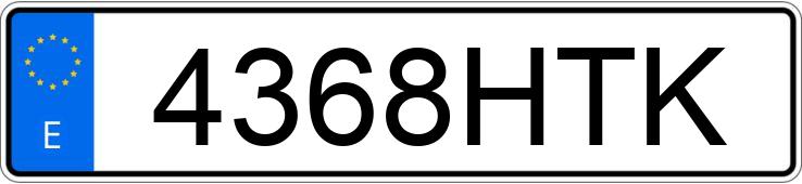Numer rejestracyjny 4368HTK posiada PEUGEOT PARTNER