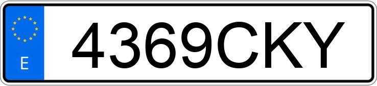 Numer rejestracyjny 4369CKY posiada SEAT LEON