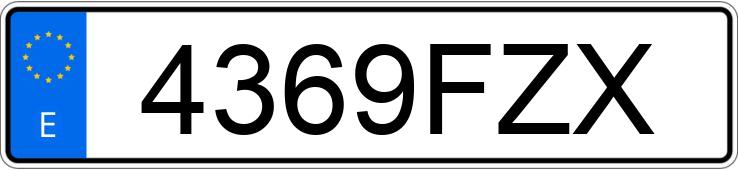 Numer rejestracyjny 4369FZX posiada BMW SERIE 5