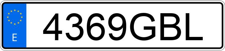 Numer rejestracyjny 4369GBL posiada OPEL CORSA