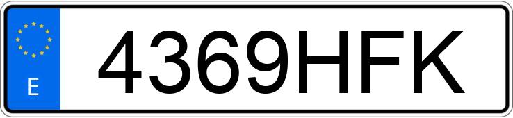 Numer rejestracyjny 4369HFK posiada ALFA ROMEO GIULIETTA