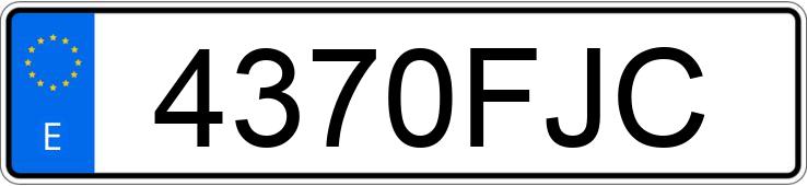 Numer rejestracyjny 4370FJC posiada PEUGEOT 207