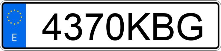 Numer rejestracyjny 4370KBG posiada RENAULT KANGOO