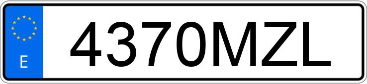 Numer rejestracyjny 4370MZL posiada MERCEDES C (205)