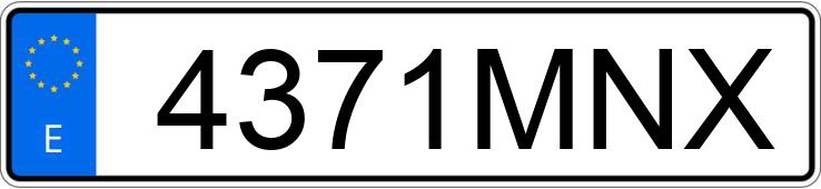 Numer rejestracyjny 4371MNX posiada TOYOTA COROLLA