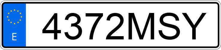 Numer rejestracyjny 4372MSY posiada PEUGEOT 208