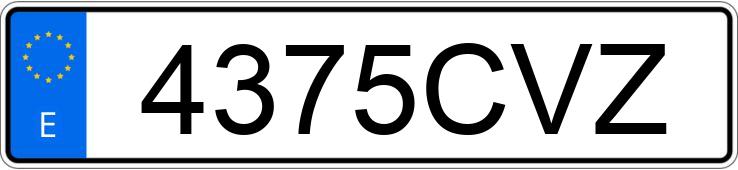 Numer rejestracyjny 4375CVZ posiada PEUGEOT PARTNER