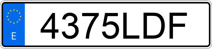Numer rejestracyjny 4375LDF posiada VOLKSWAGEN GOLF