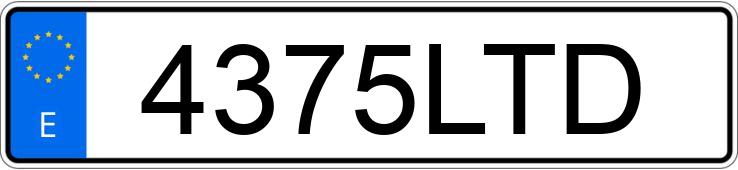 Numer rejestracyjny 4375LTD posiada VOLKSWAGEN GOLF