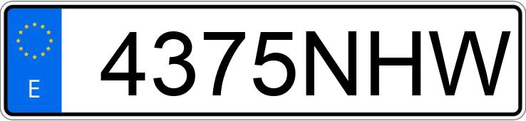 Numer rejestracyjny 4375NHW posiada AUTOBIANCHI BIANCHINA