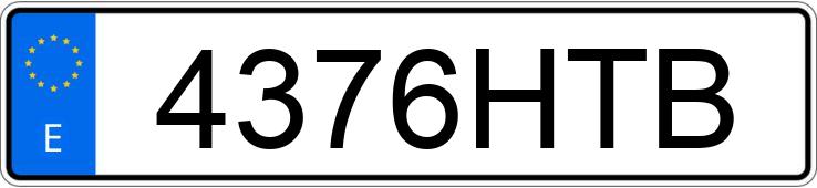 Numer rejestracyjny 4376HTB posiada CITROEN C-ELYSEE