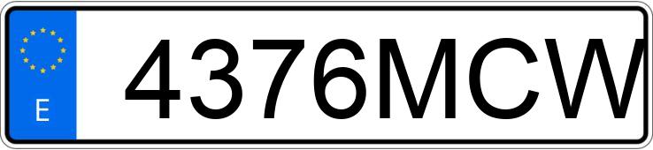 Numer rejestracyjny 4376MCW posiada MASERATI GHIBLI Numer rejestracyjny 4376MCW posiada MASERATI GHIBLI