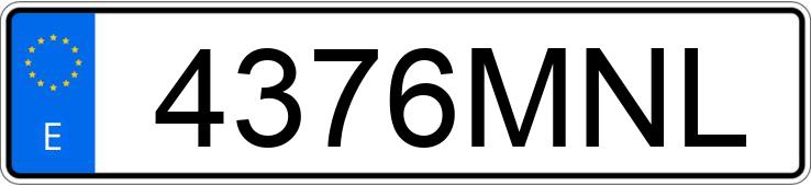 Numer rejestracyjny 4376MNL posiada TOYOTA YARIS