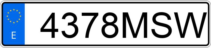 Numer rejestracyjny 4378MSW posiada MERCEDES CLA (118)