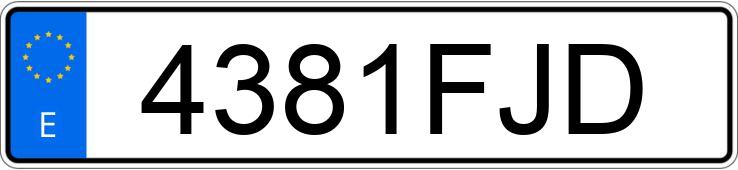 Numer rejestracyjny 4381FJD posiada SEAT IBIZA