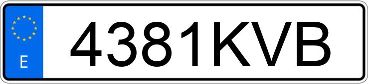 Numer rejestracyjny 4381KVB posiada OPEL ADAM