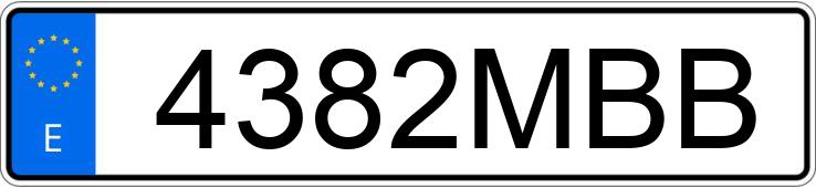 Numer rejestracyjny 4382MBB posiada TOYOTA COROLLA