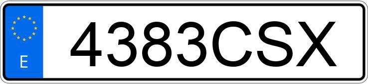 Numer rejestracyjny 4383CSX posiada PEUGEOT 307