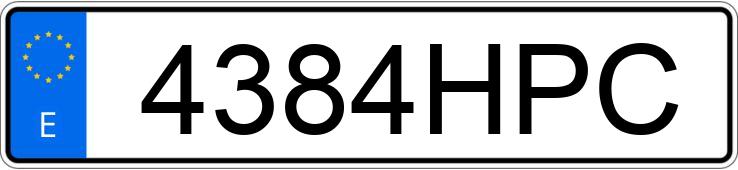 Il numero di registrazione 4384HPC ha VOLKSWAGEN PASSAT CC