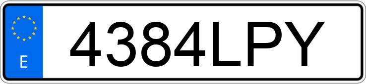 Numer rejestracyjny 4384LPY posiada MERCEDES EQA (243)