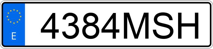 Numer rejestracyjny 4384MSH posiada IVECO DAILY