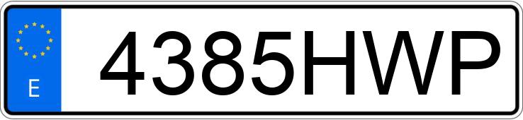 Numer rejestracyjny 4385HWP posiada VOLKSWAGEN GOLF