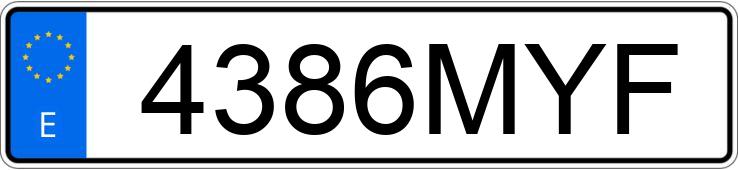 Numer rejestracyjny 4386MYF posiada KIA NIRO