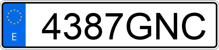 Numer rejestracyjny 4387GNC posiada BMW SERIE 3