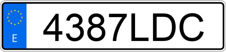 Numer rejestracyjny 4387LDC posiada VOLKSWAGEN TIGUAN