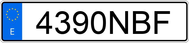 Numer rejestracyjny 4390NBF posiada BMW SERIE 3