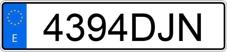 Numer rejestracyjny 4394DJN posiada HONDA VT 125 C