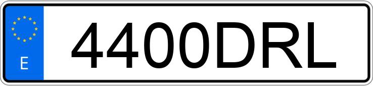 Numer rejestracyjny 4400DRL posiada RENAULT MASTER