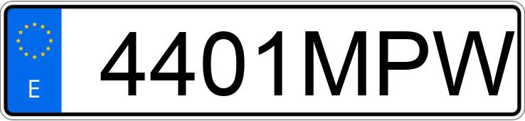 Numer rejestracyjny 4401MPW posiada BMW X3