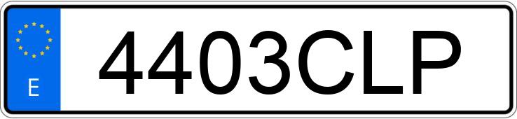 Numer rejestracyjny 4403CLP posiada VOLKSWAGEN GOLF