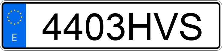 Numer rejestracyjny 4403HVS posiada AUDI A3