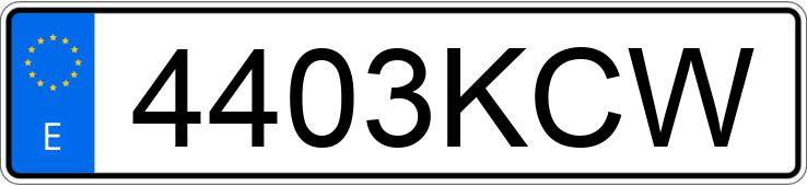 Numer rejestracyjny 4403KCW posiada VOLKSWAGEN TRANSPORTER